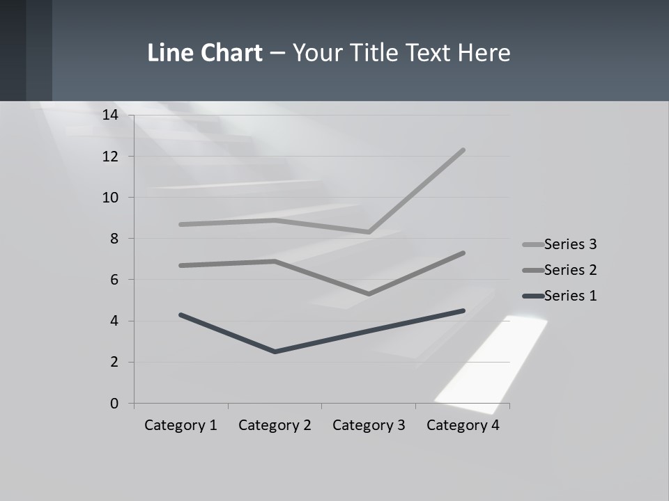 A Set Of Stairs Leading Up To A Bright Light PowerPoint Template