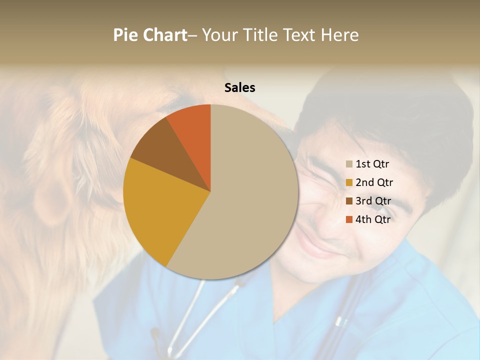 A Man In A Blue Shirt Is Giving A Dog A Kiss PowerPoint Template