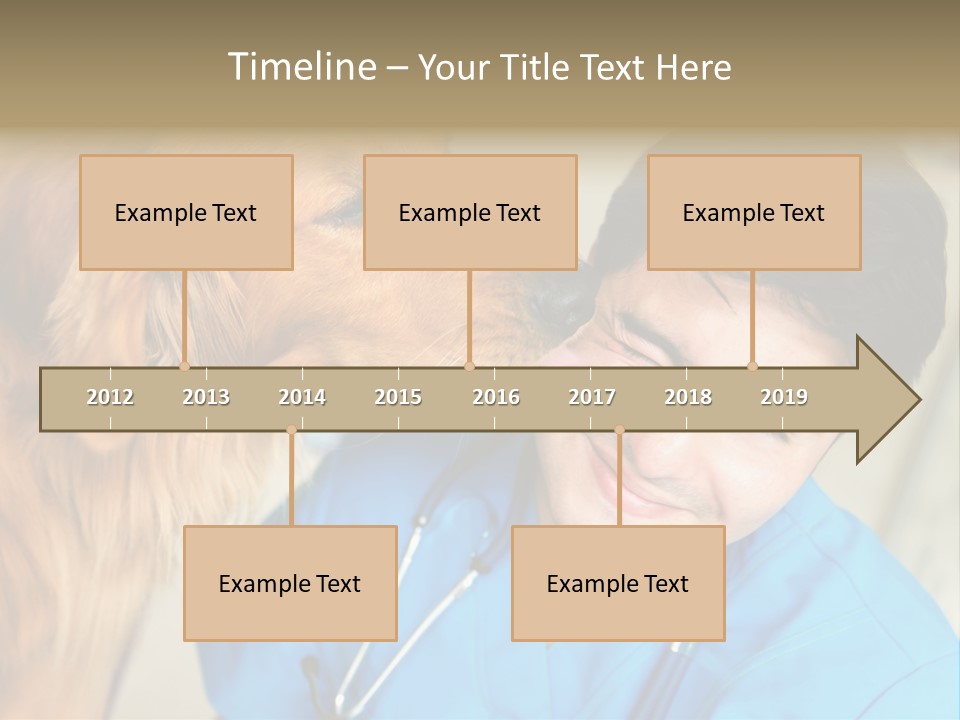 A Man In A Blue Shirt Is Giving A Dog A Kiss PowerPoint Template