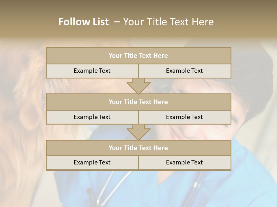 A Man In A Blue Shirt Is Giving A Dog A Kiss PowerPoint Template