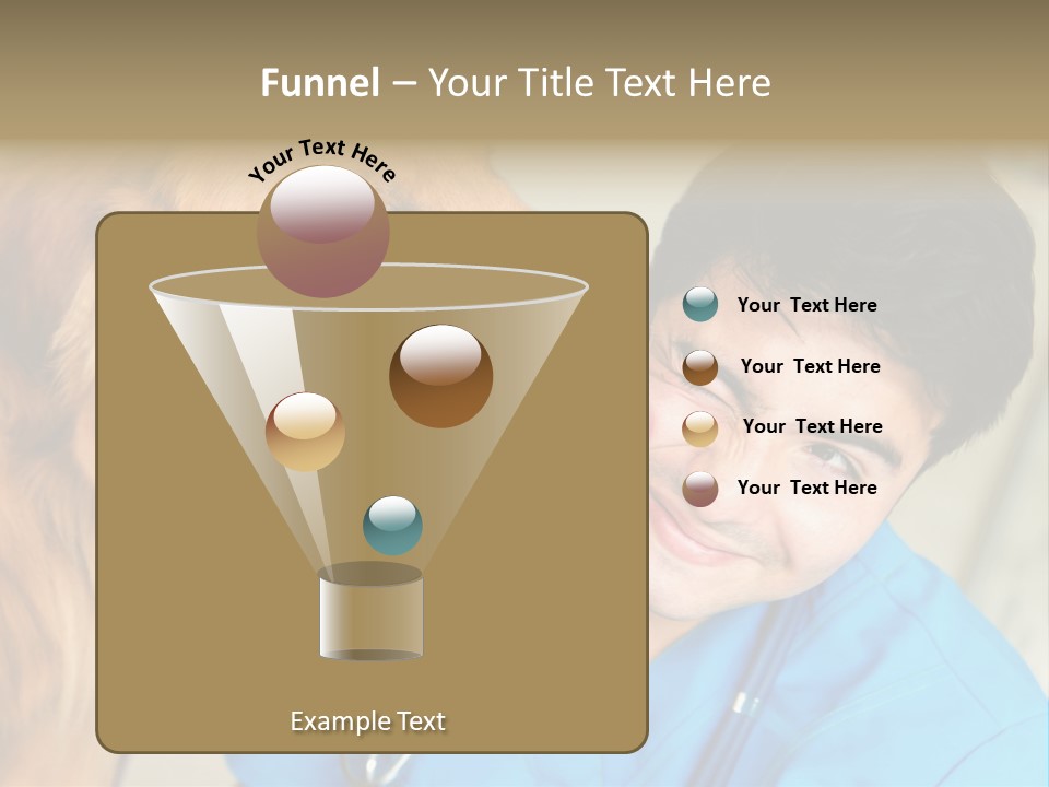 A Man In A Blue Shirt Is Giving A Dog A Kiss PowerPoint Template