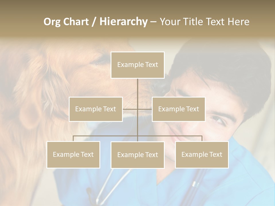 A Man In A Blue Shirt Is Giving A Dog A Kiss PowerPoint Template