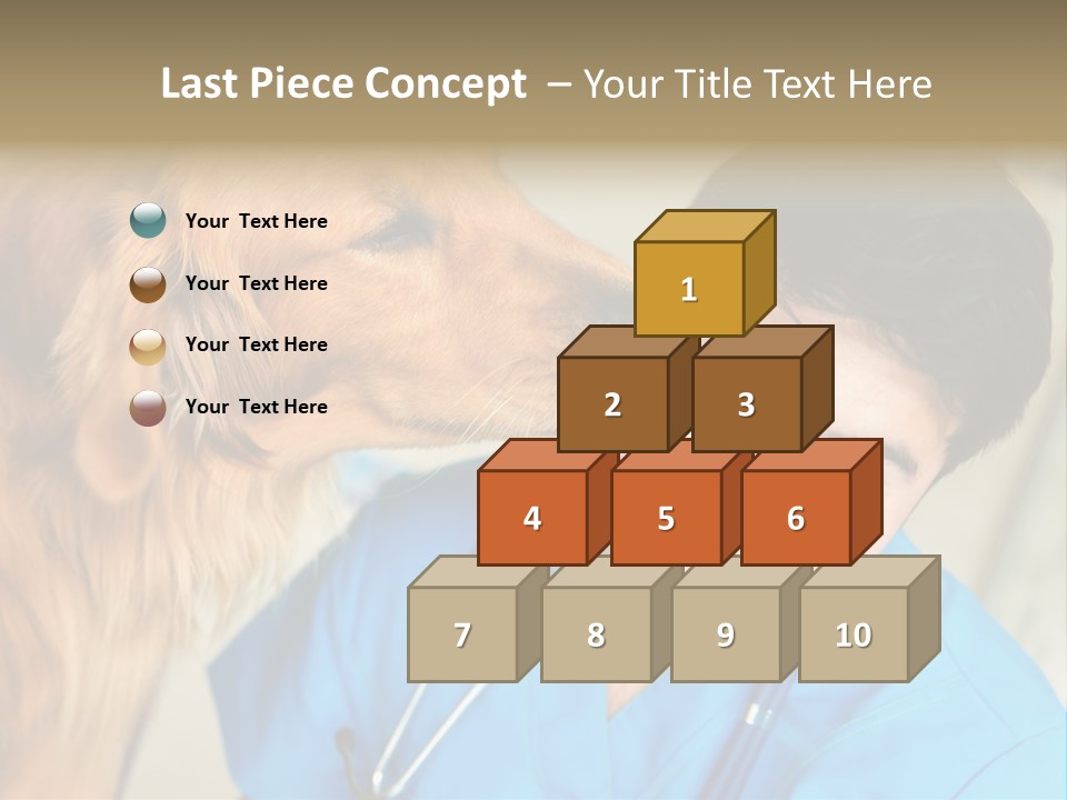 A Man In A Blue Shirt Is Giving A Dog A Kiss PowerPoint Template