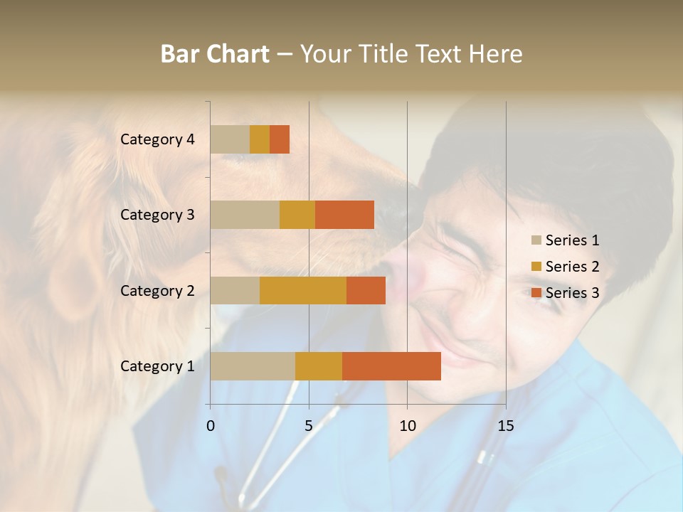 A Man In A Blue Shirt Is Giving A Dog A Kiss PowerPoint Template