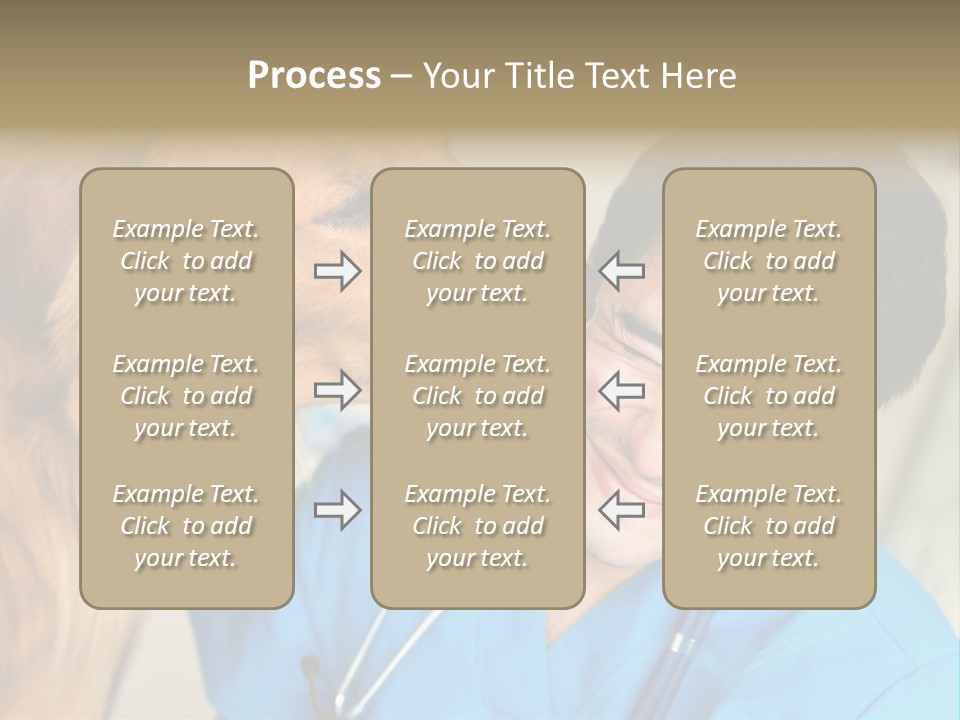 A Man In A Blue Shirt Is Giving A Dog A Kiss PowerPoint Template