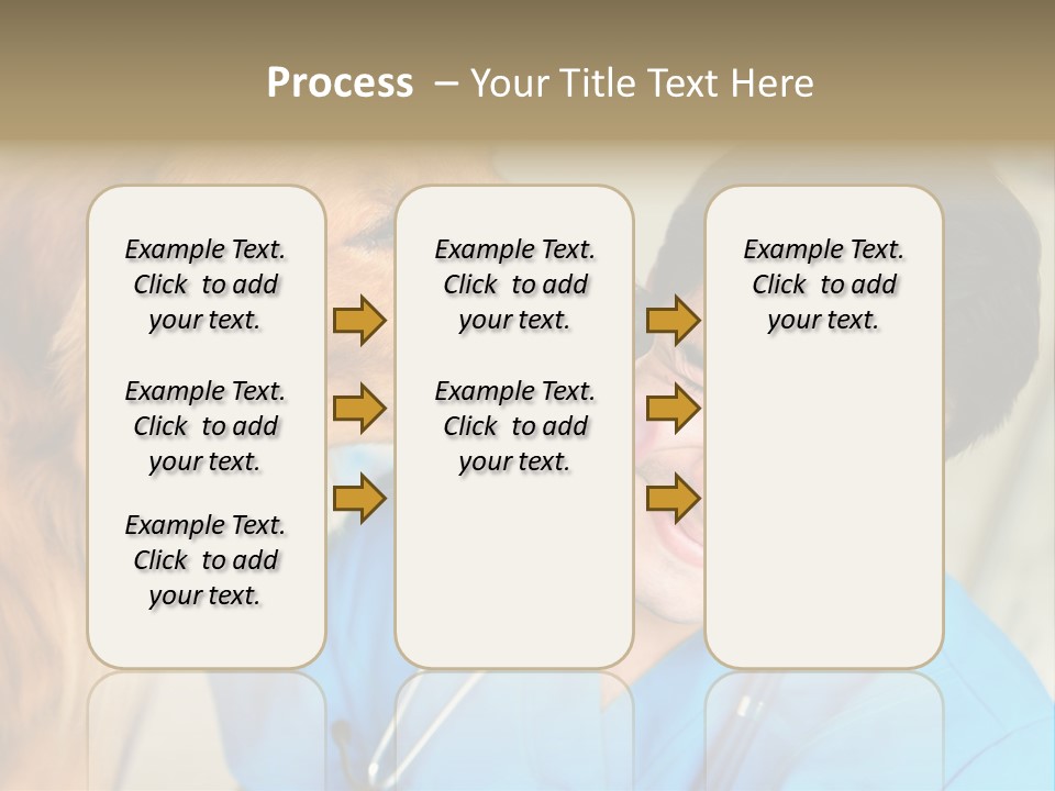 A Man In A Blue Shirt Is Giving A Dog A Kiss PowerPoint Template