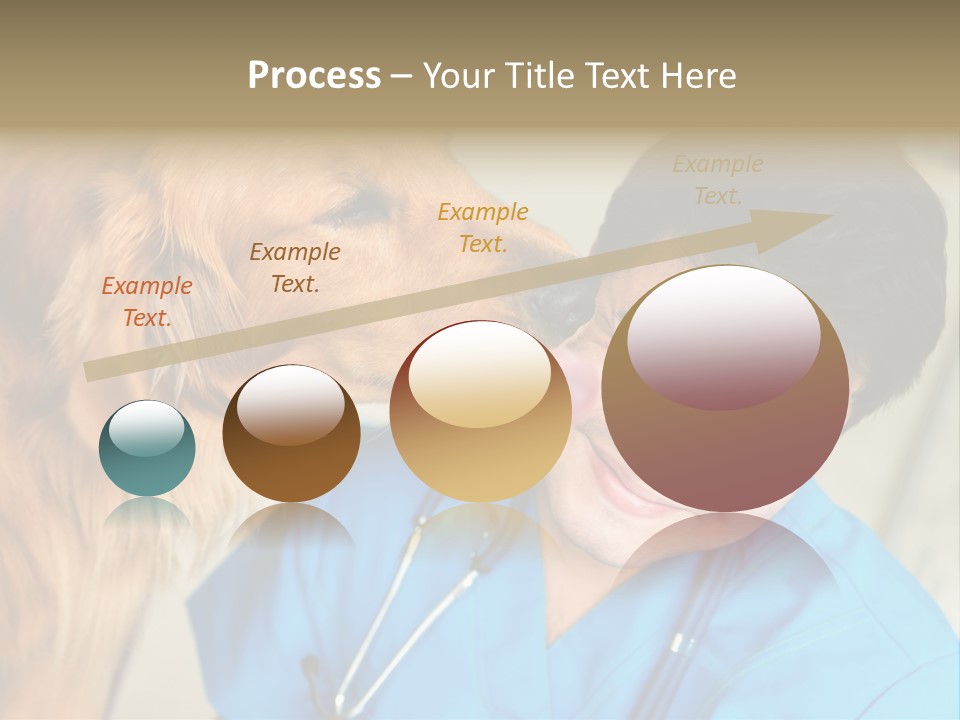 A Man In A Blue Shirt Is Giving A Dog A Kiss PowerPoint Template