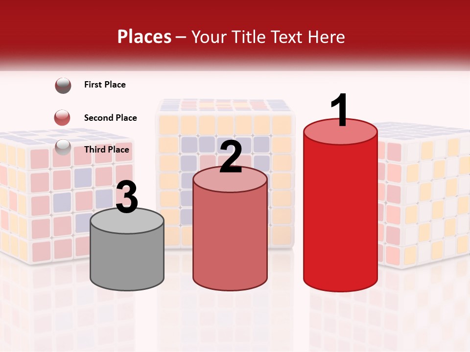 A Group Of Colorful Cubes Sitting On Top Of Each Other PowerPoint Template