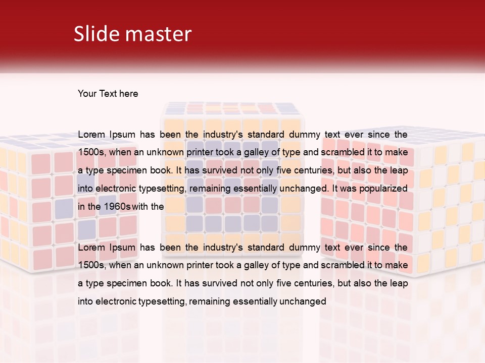 A Group Of Colorful Cubes Sitting On Top Of Each Other PowerPoint Template