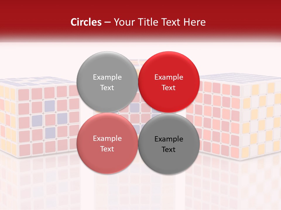 A Group Of Colorful Cubes Sitting On Top Of Each Other PowerPoint Template