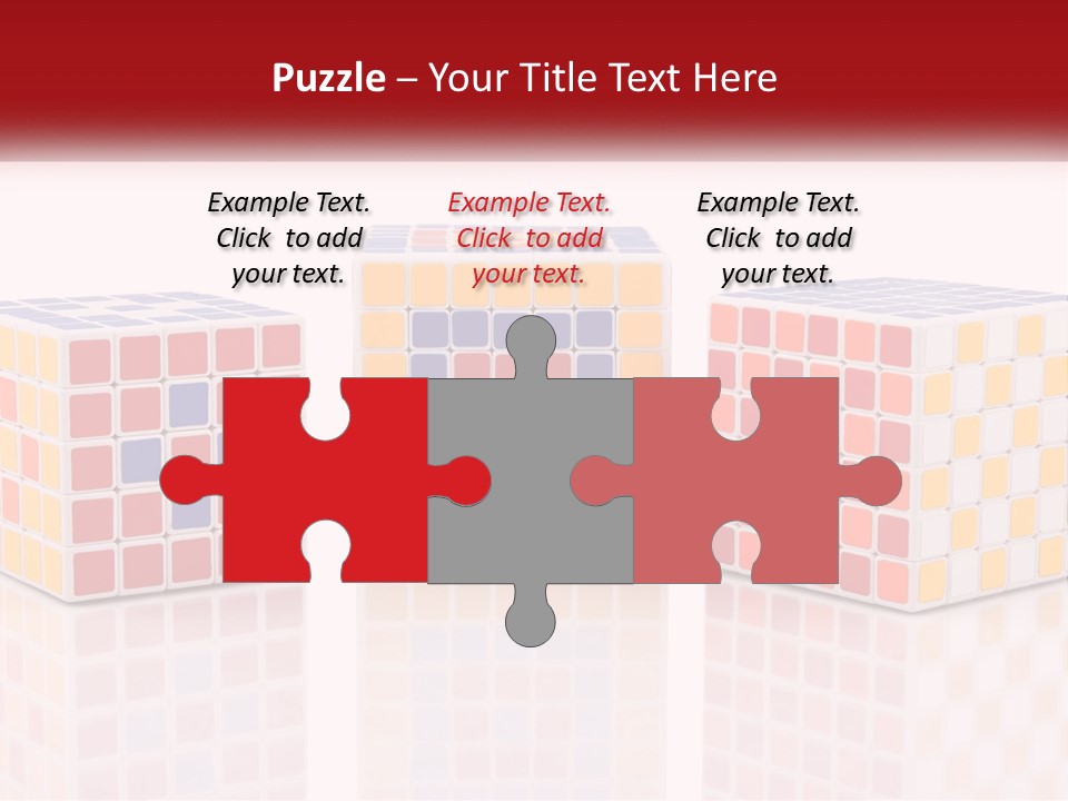 A Group Of Colorful Cubes Sitting On Top Of Each Other PowerPoint Template