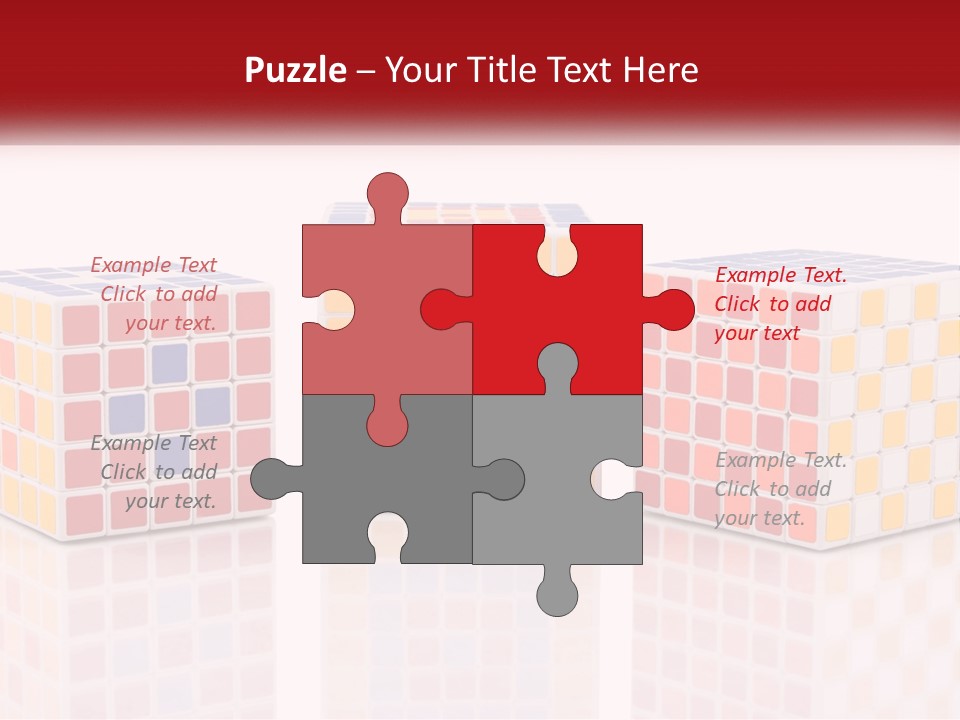 A Group Of Colorful Cubes Sitting On Top Of Each Other PowerPoint Template