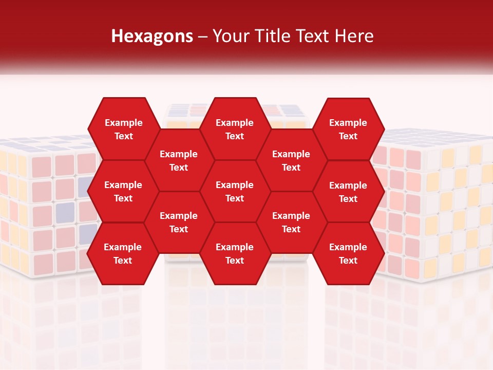 A Group Of Colorful Cubes Sitting On Top Of Each Other PowerPoint Template
