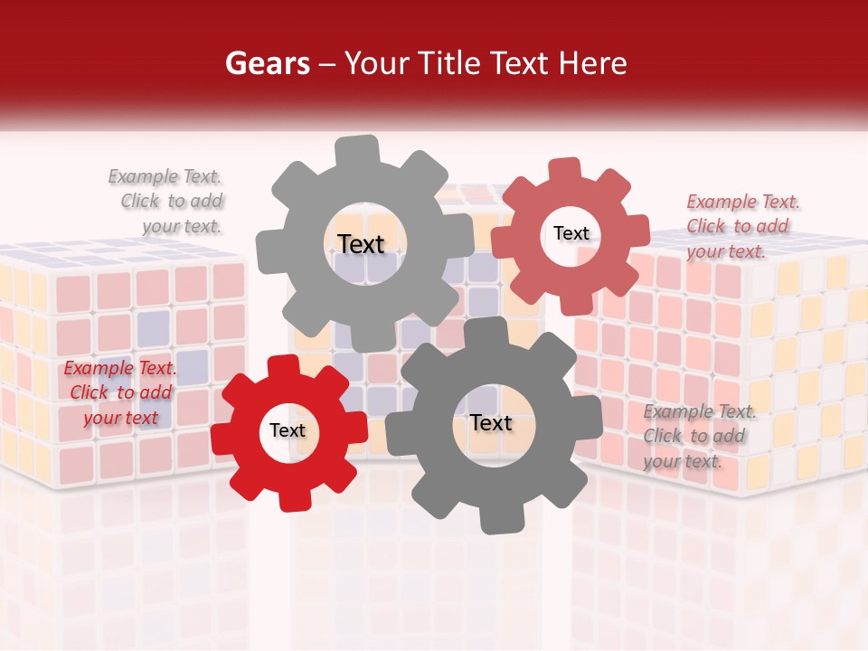 A Group Of Colorful Cubes Sitting On Top Of Each Other PowerPoint Template