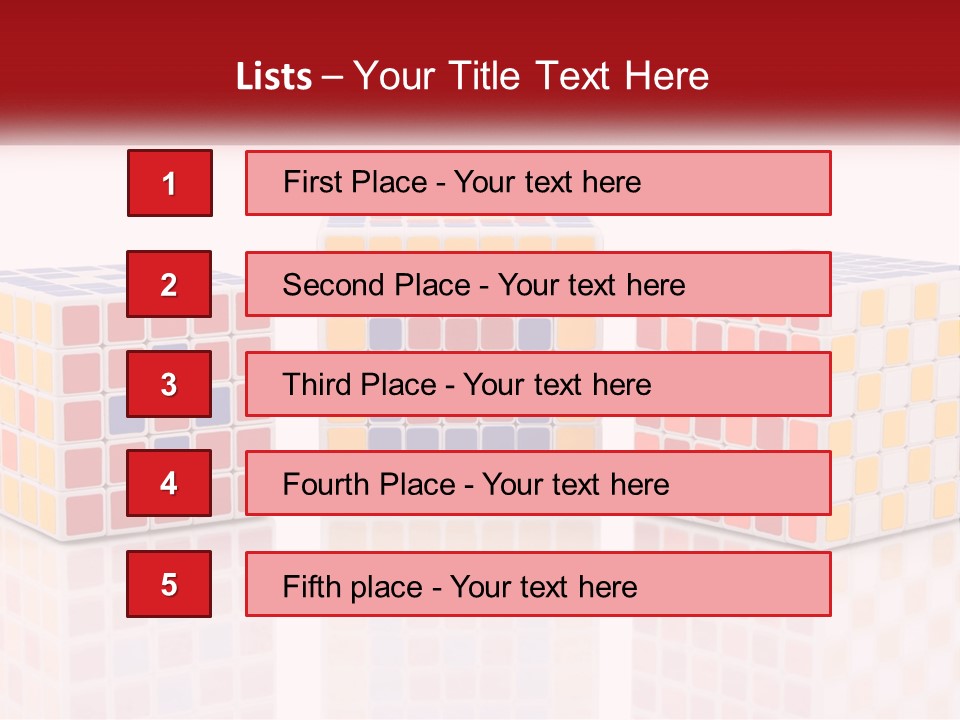 A Group Of Colorful Cubes Sitting On Top Of Each Other PowerPoint Template