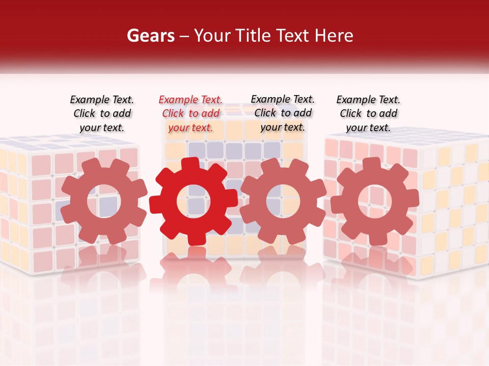 A Group Of Colorful Cubes Sitting On Top Of Each Other PowerPoint Template