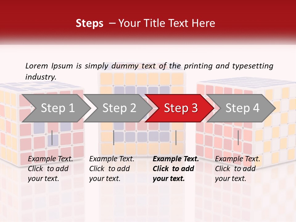 A Group Of Colorful Cubes Sitting On Top Of Each Other PowerPoint Template