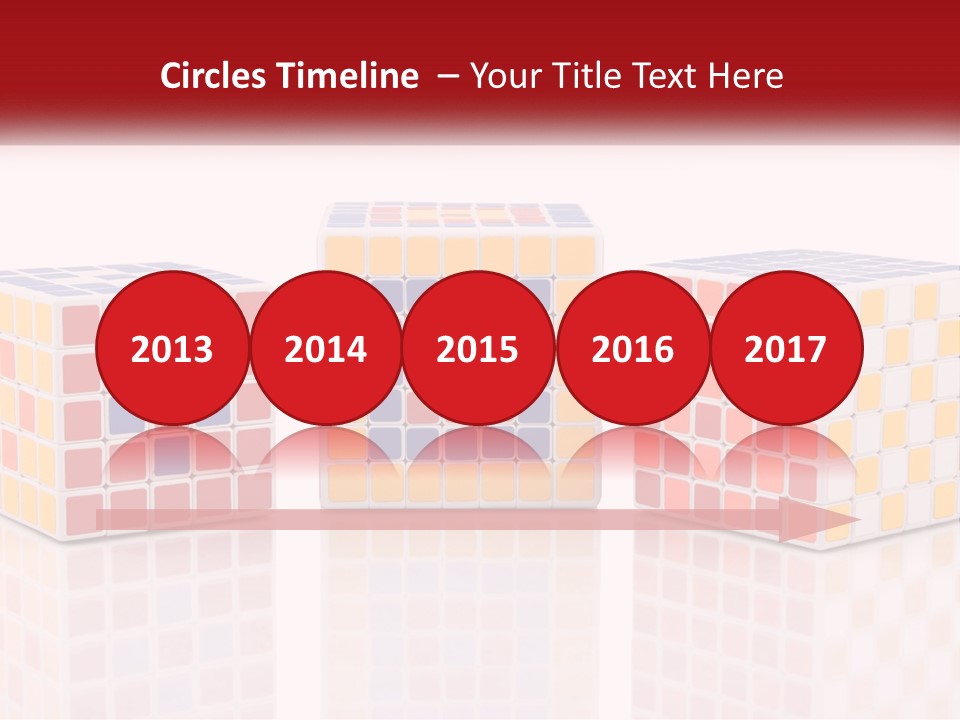 A Group Of Colorful Cubes Sitting On Top Of Each Other PowerPoint Template