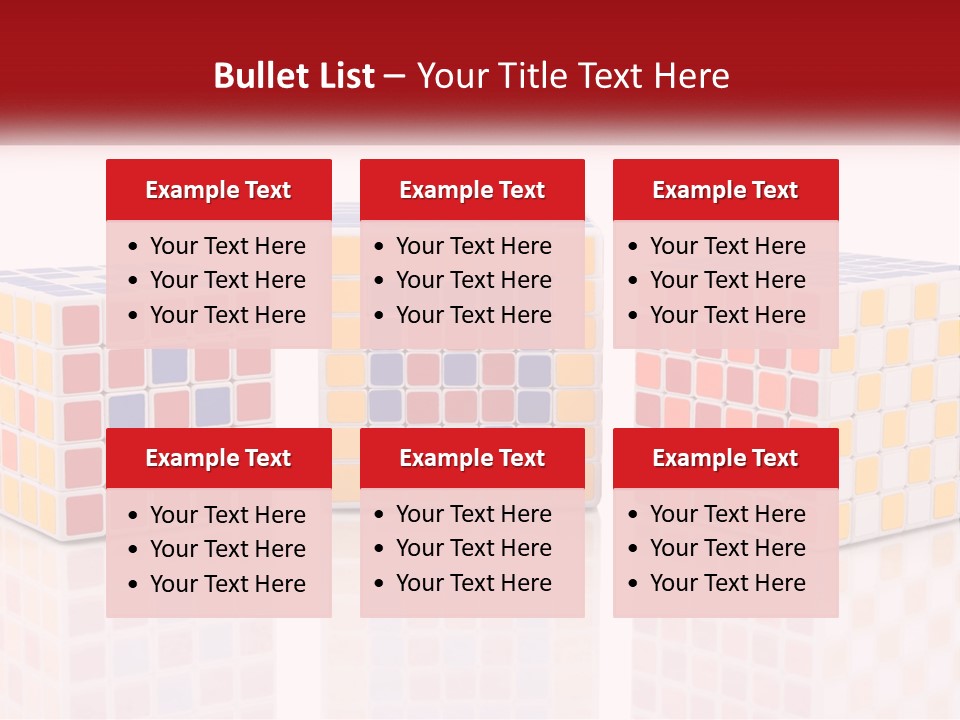 A Group Of Colorful Cubes Sitting On Top Of Each Other PowerPoint Template