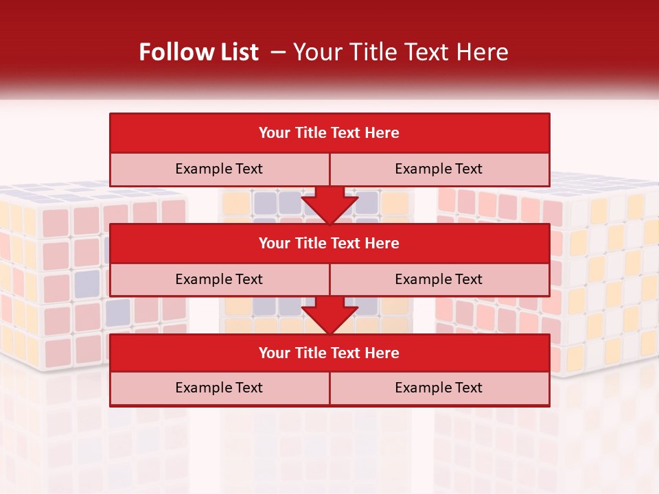 A Group Of Colorful Cubes Sitting On Top Of Each Other PowerPoint Template