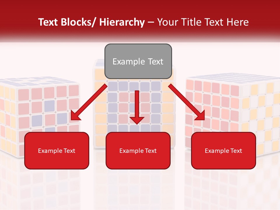 A Group Of Colorful Cubes Sitting On Top Of Each Other PowerPoint Template