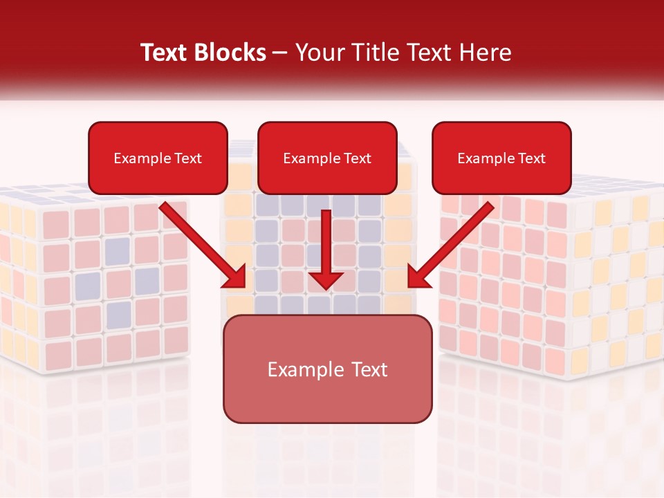 A Group Of Colorful Cubes Sitting On Top Of Each Other PowerPoint Template