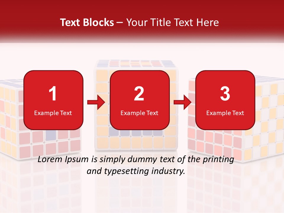 A Group Of Colorful Cubes Sitting On Top Of Each Other PowerPoint Template
