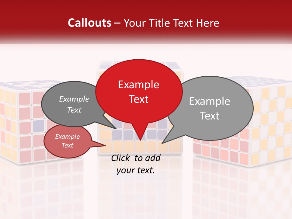 A Group Of Colorful Cubes Sitting On Top Of Each Other PowerPoint Template