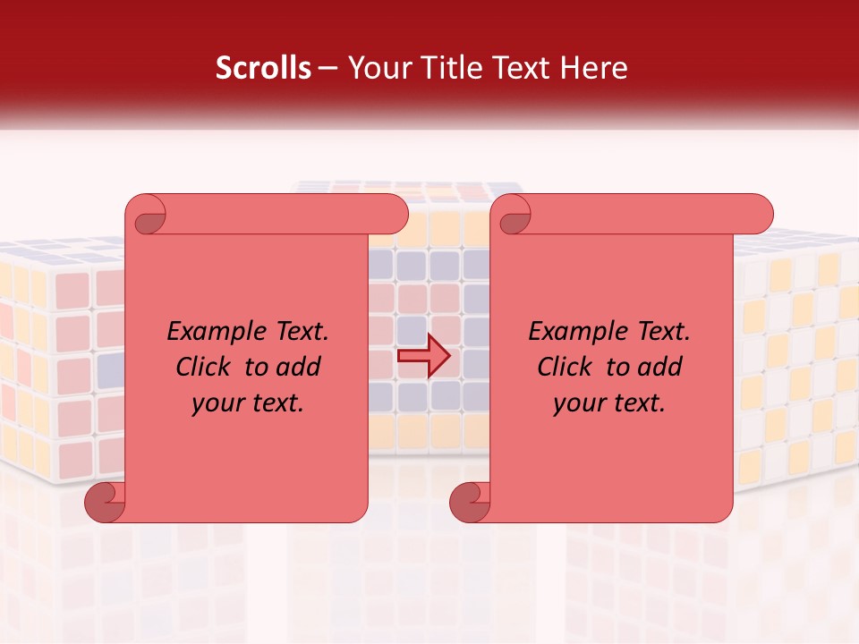 A Group Of Colorful Cubes Sitting On Top Of Each Other PowerPoint Template