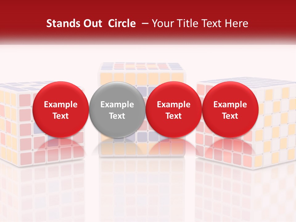 A Group Of Colorful Cubes Sitting On Top Of Each Other PowerPoint Template