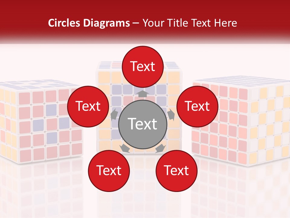 A Group Of Colorful Cubes Sitting On Top Of Each Other PowerPoint Template