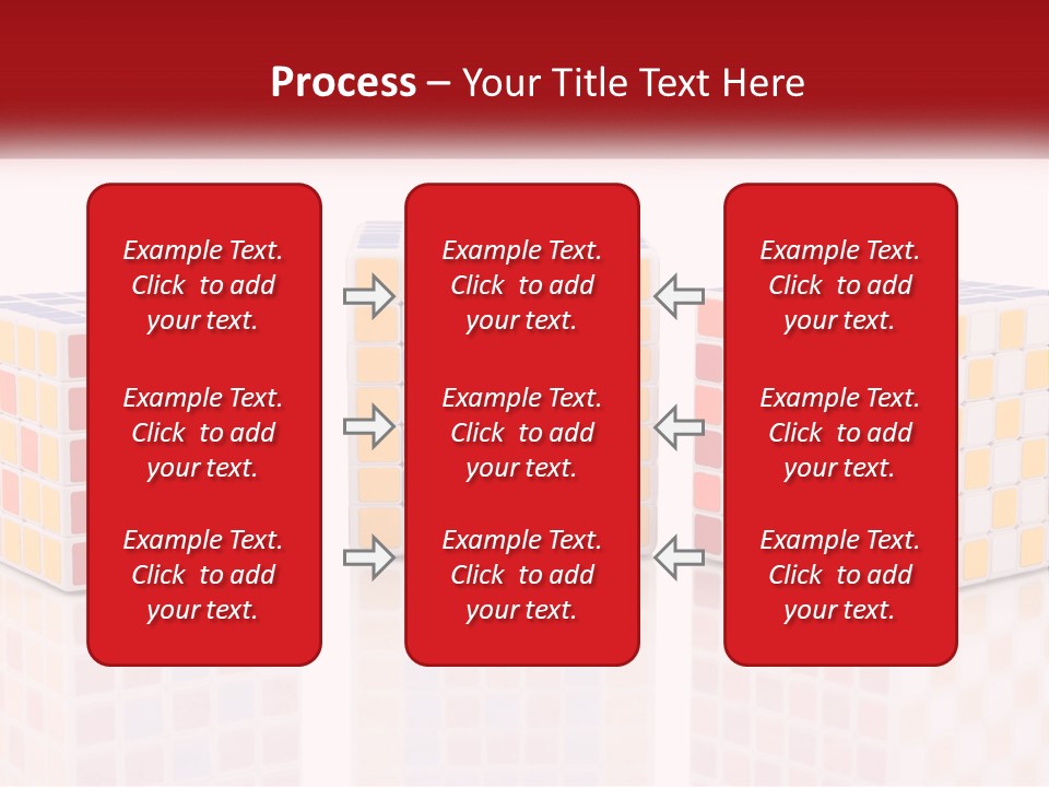 A Group Of Colorful Cubes Sitting On Top Of Each Other PowerPoint Template