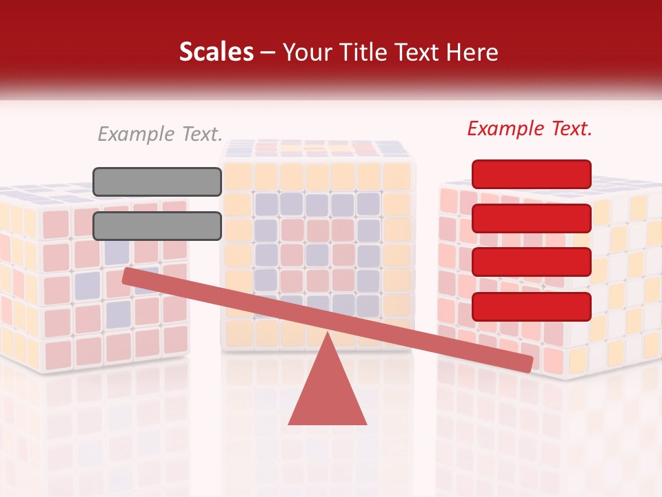 A Group Of Colorful Cubes Sitting On Top Of Each Other PowerPoint Template