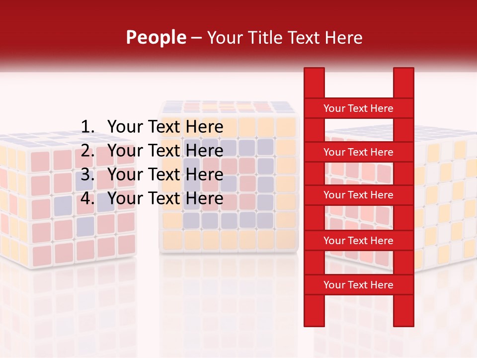 A Group Of Colorful Cubes Sitting On Top Of Each Other PowerPoint Template
