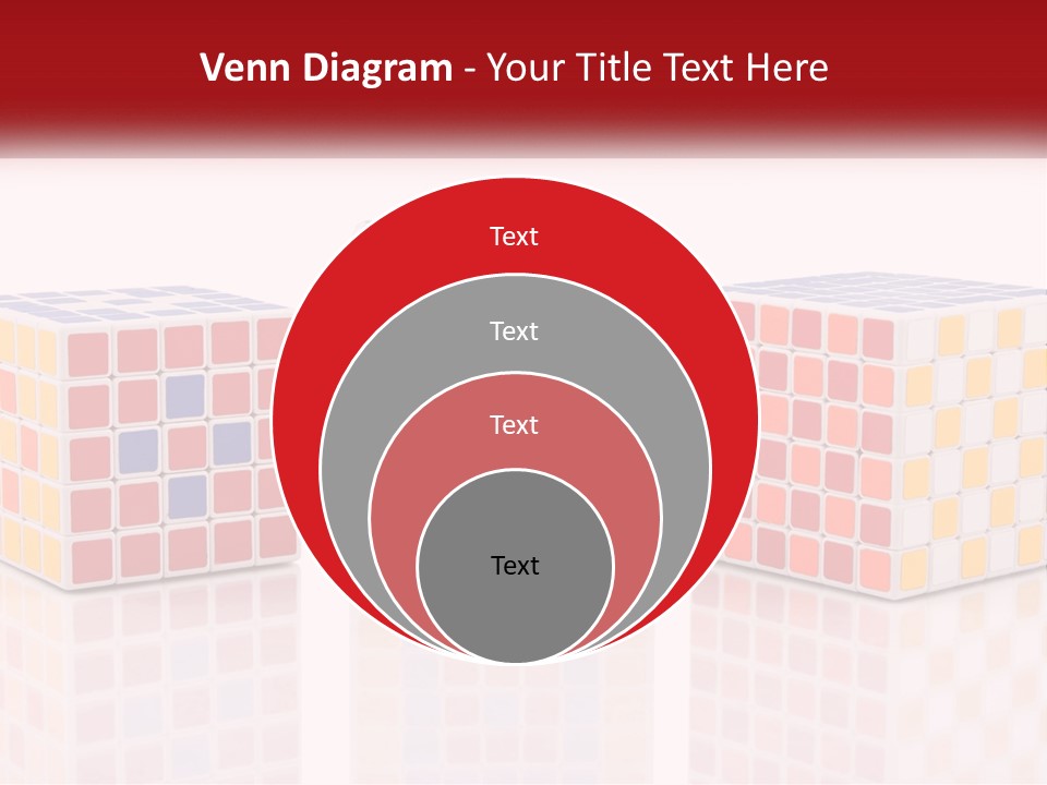 A Group Of Colorful Cubes Sitting On Top Of Each Other PowerPoint Template