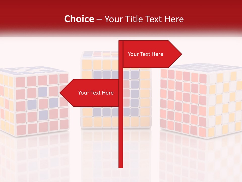 A Group Of Colorful Cubes Sitting On Top Of Each Other PowerPoint Template