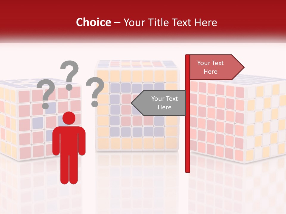 A Group Of Colorful Cubes Sitting On Top Of Each Other PowerPoint Template