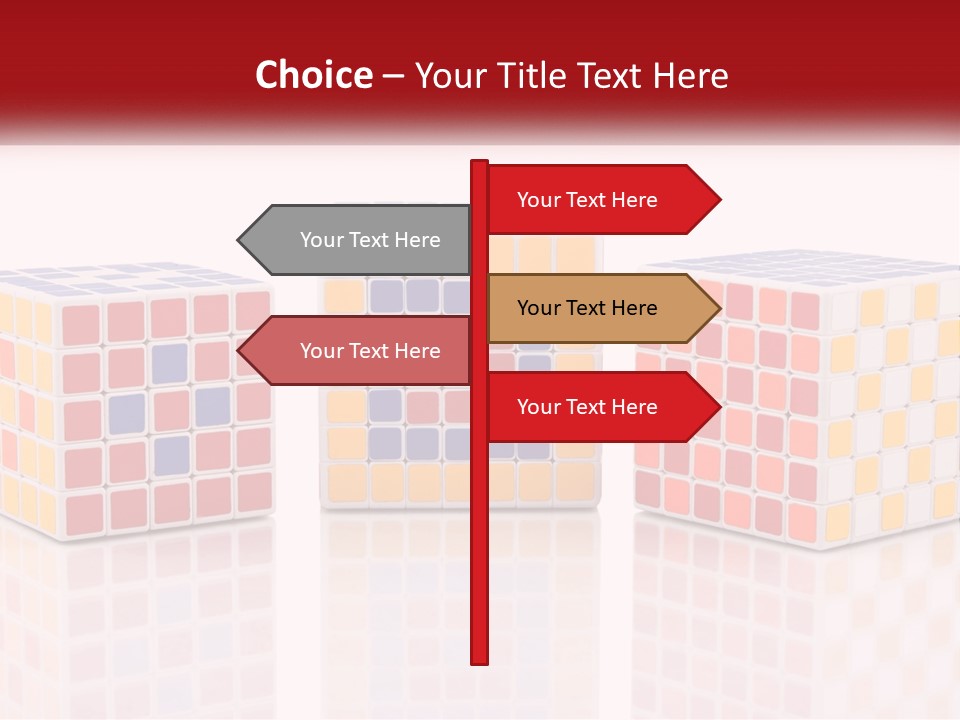 A Group Of Colorful Cubes Sitting On Top Of Each Other PowerPoint Template