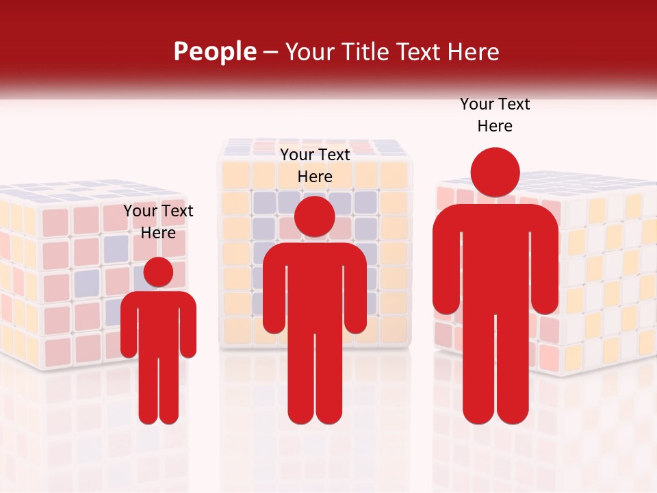 A Group Of Colorful Cubes Sitting On Top Of Each Other PowerPoint Template