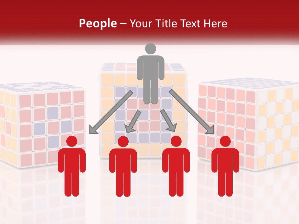 A Group Of Colorful Cubes Sitting On Top Of Each Other PowerPoint Template