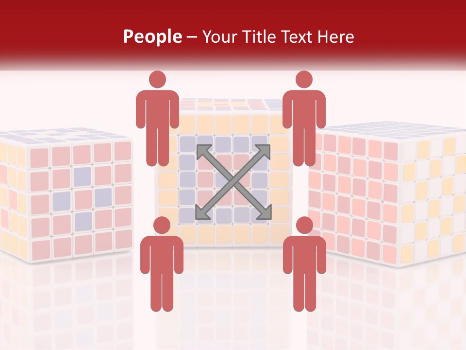 A Group Of Colorful Cubes Sitting On Top Of Each Other PowerPoint Template