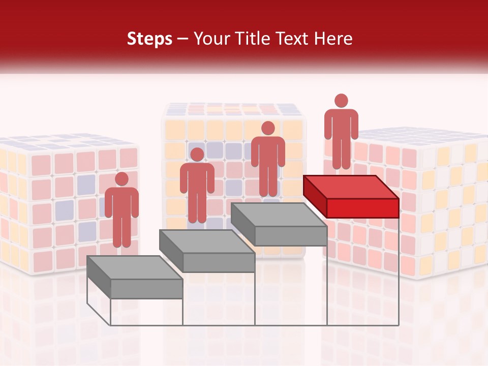 A Group Of Colorful Cubes Sitting On Top Of Each Other PowerPoint Template