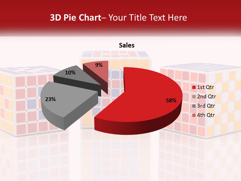 A Group Of Colorful Cubes Sitting On Top Of Each Other PowerPoint Template