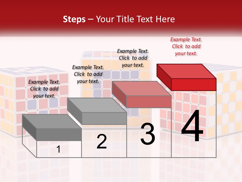 A Group Of Colorful Cubes Sitting On Top Of Each Other PowerPoint Template