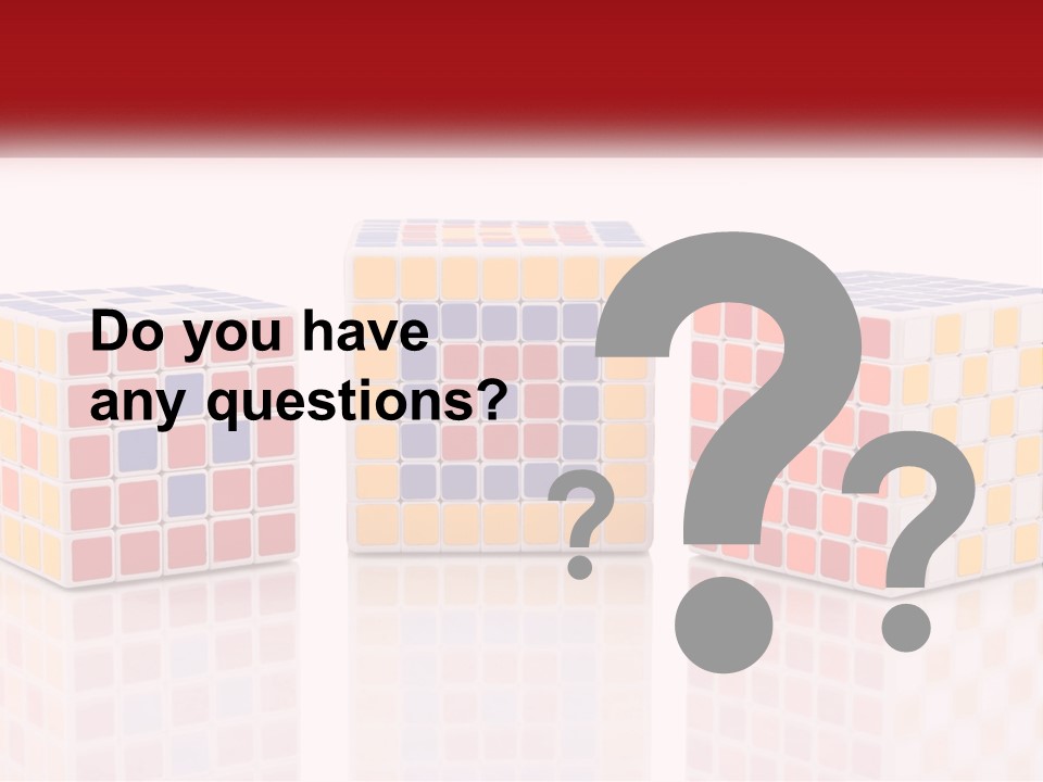 A Group Of Colorful Cubes Sitting On Top Of Each Other PowerPoint Template