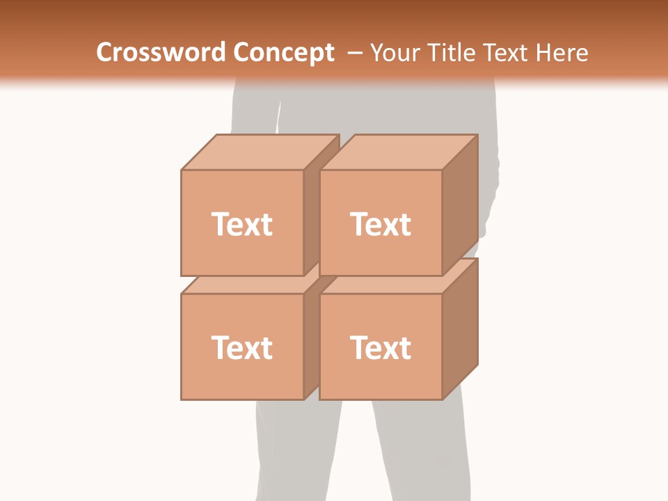 A Man Standing In Front Of A Brown Background PowerPoint Template