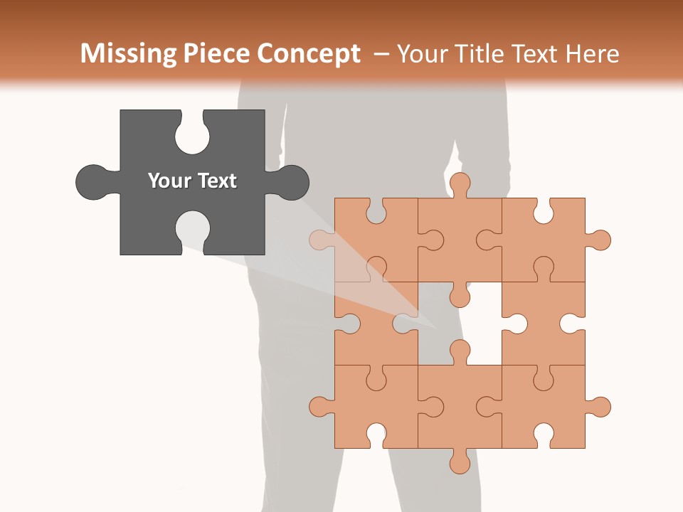 A Man Standing In Front Of A Brown Background PowerPoint Template