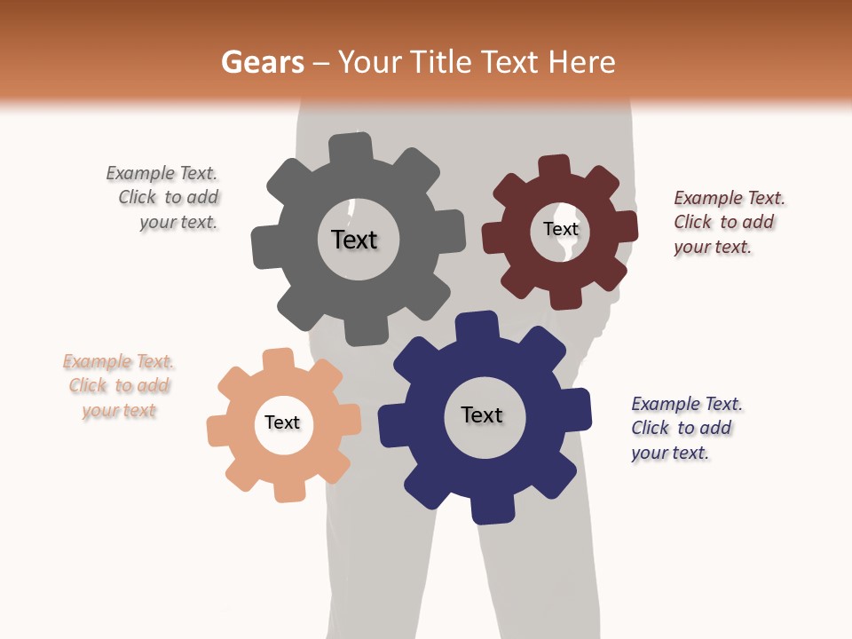 A Man Standing In Front Of A Brown Background PowerPoint Template