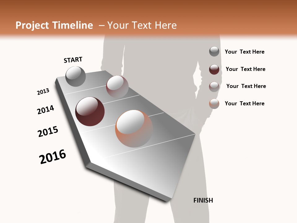 A Man Standing In Front Of A Brown Background PowerPoint Template