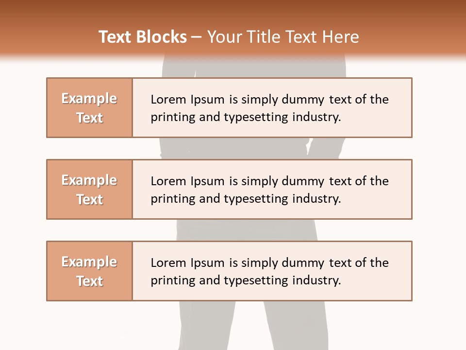 A Man Standing In Front Of A Brown Background PowerPoint Template